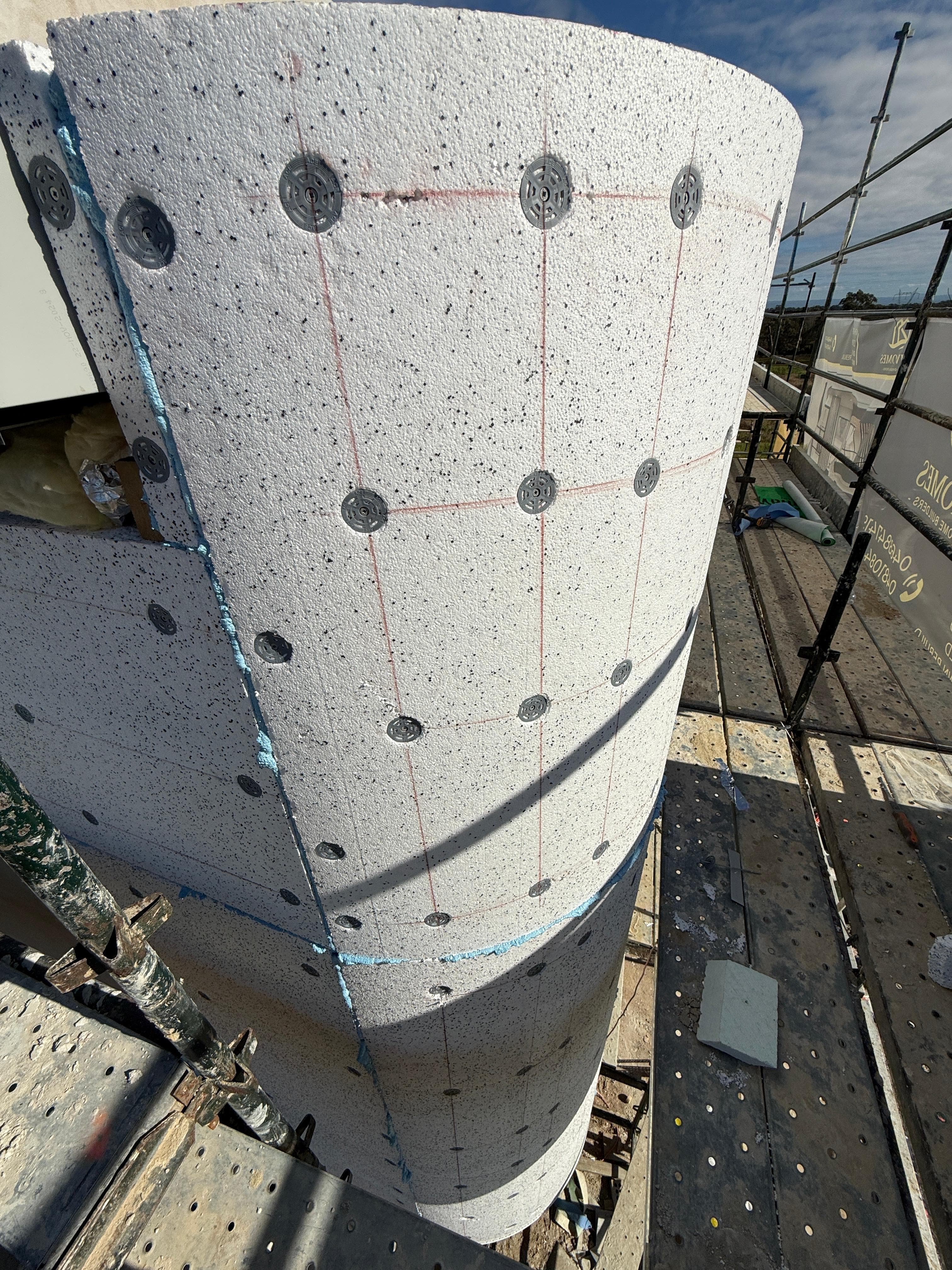 Featured Project - Grey Foam Cladding Installation